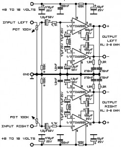 audio amplifier circuit tda2005