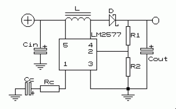 6V to 12V DC to DC Converter schematic diagram