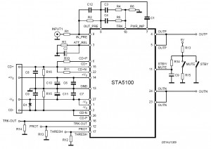 140W Power Amplifier Circuit Diagram STA5100