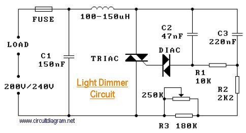 220V Light Dimmer - Circuit Scheme