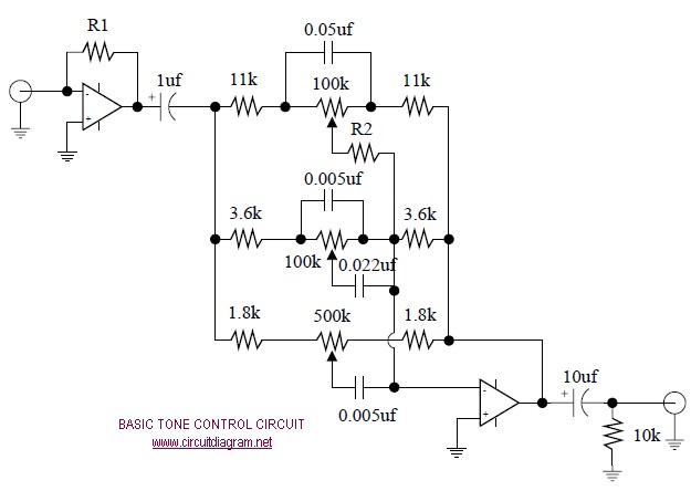 Basic Tone Control - Circuit Scheme