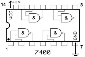 TTL IC 7400 NAND gate dual input