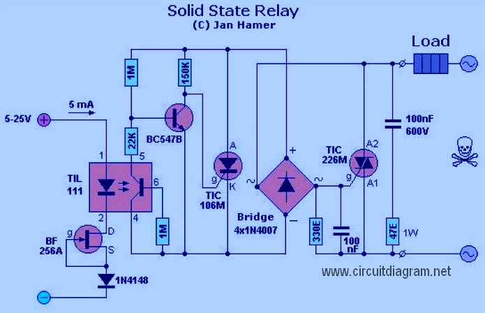 Circuit Diagram of Solid State Relay - Circuit Schematic