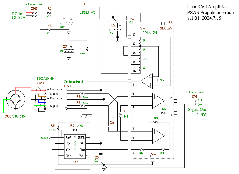 Load Cell Amplifier - Circuit Scheme