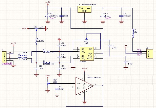 Load Cell Amplifier Schematic - Circuit Schematic