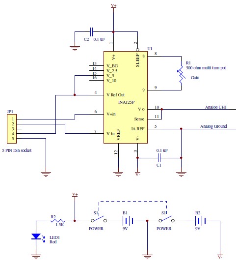 Load Cell Amplifier Design - Circuit Schematic