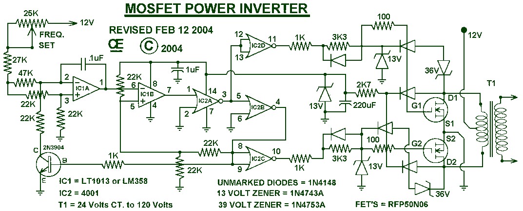 1000w Power Inverter Circuit Scheme