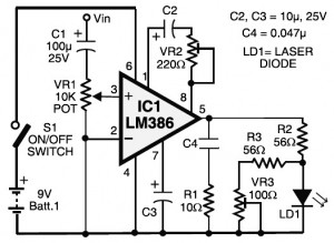 laser communication - transmitter circuit diagram