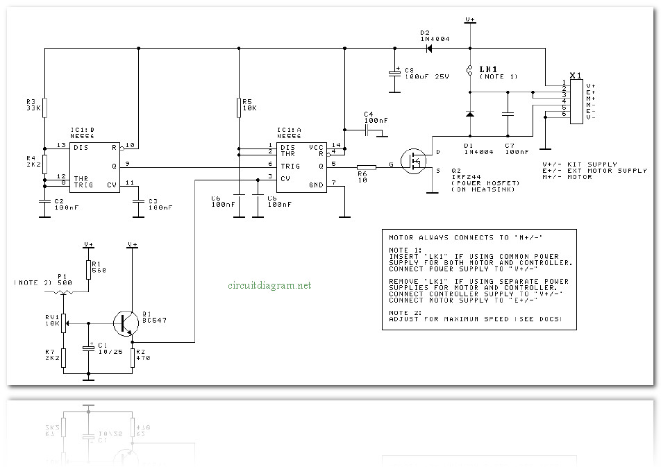 dc motor speed controller circuit scheme  