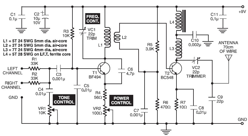 Good Quality 500M FM Transmitter Circuit Electronic - Circuit Schematic