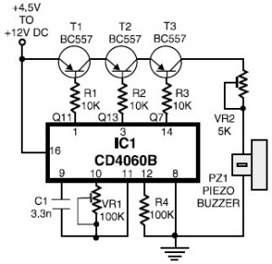 Telephone Ringtone Generator Circuit Diagram