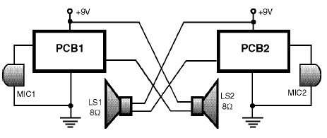 Low-Cost and Simple Intercom - Circuit Scheme