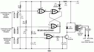 Low Cost Water Pump Controller Circuit