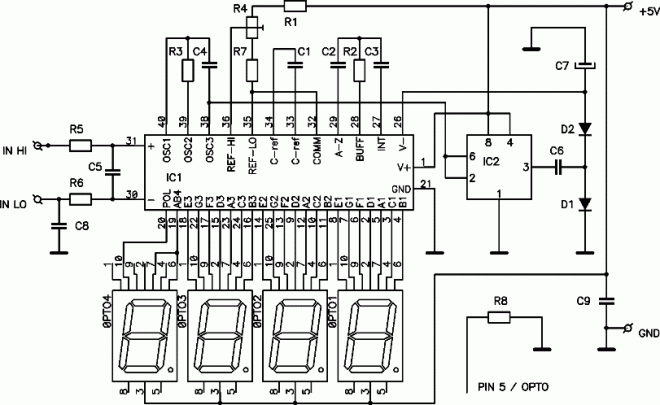 Digital Multimeter Circuit Using Icl