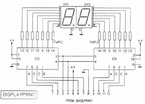 Digital RPM Meter Display Schematic