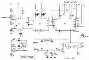 Digital RPM Meter Main Schematic