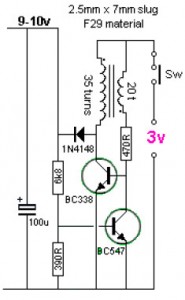 3v to 9v dc to dc converter circuit