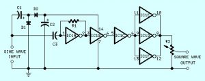 Sine Wave to Square Wave Converter Circuit Design
