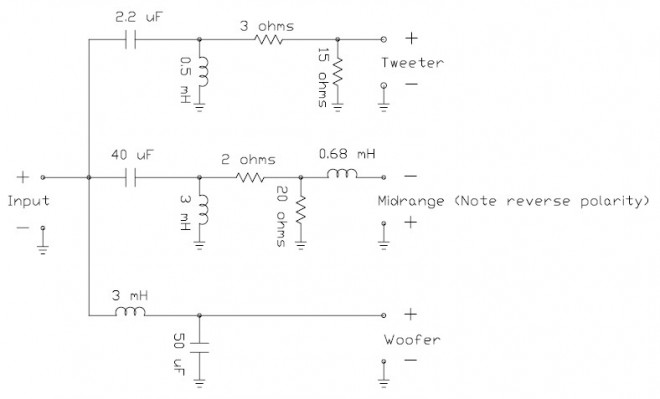 crossover diagram - Circuit Schematic