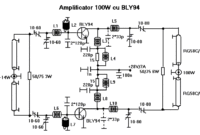 100W RF amplifier BLY94 Circuit Electronic
