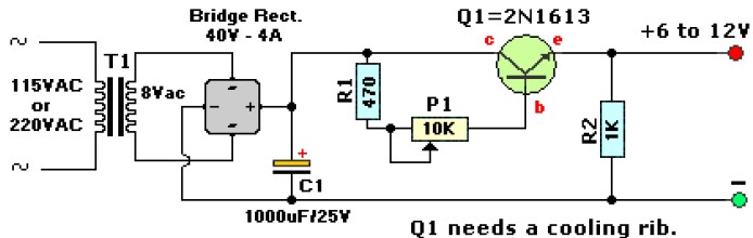 6-12v-variable-regulated-power-supply-circuit-scheme