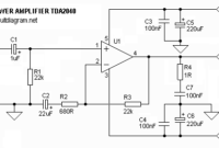 20W power amplifier circuit TDA2040