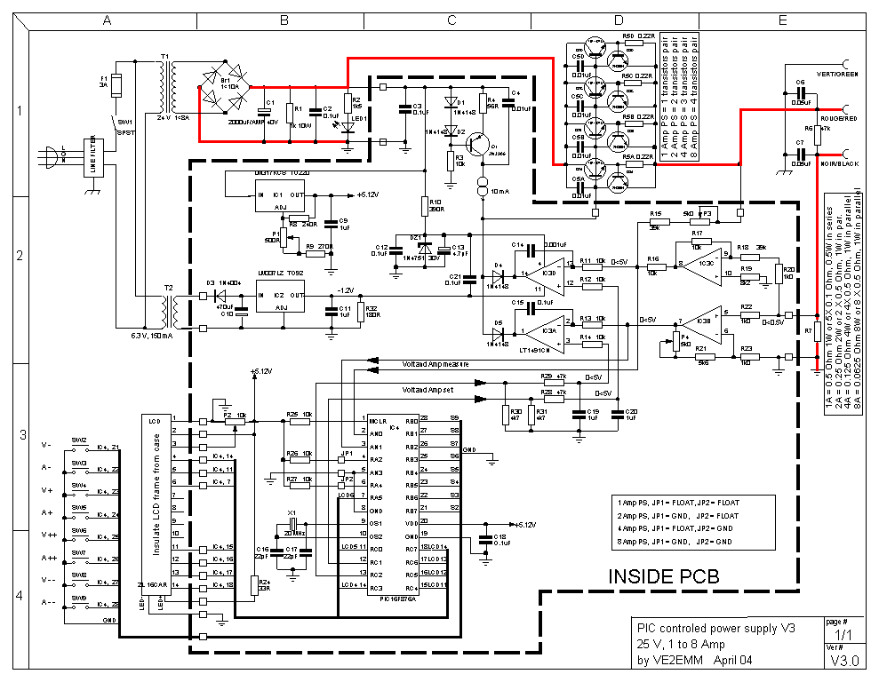 0-24VDC Digital PIC Power Supply - Circuit Scheme power circuit wiring diagram 