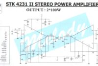 100W Stereo Power Amplifier STK4231II Scheme