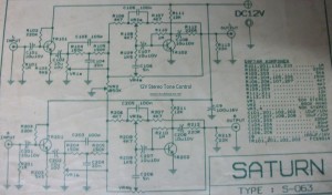 12V Stereo Tone Control circuit diagram