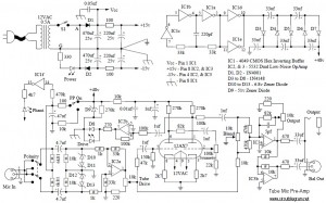 Tube Mic Pre-Amp circuit diagram