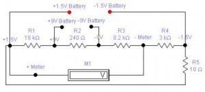 1.5v to 9v battery tester circuit diagram