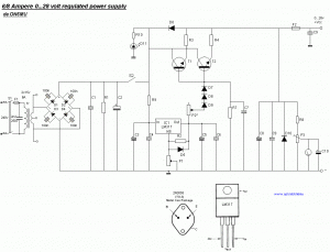 6A regulated variable powersupply