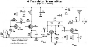 FM transmitter Circuit with 4 Transistors