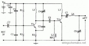 4 Watts FM transmitter circuit