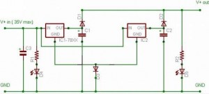 doubling electric current output for 78xx regulator