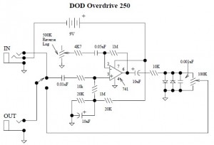 DOD Overdrive Preamp 250 circuit diagram