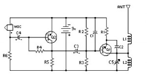 fm transmitter 300 feet circuit diagram