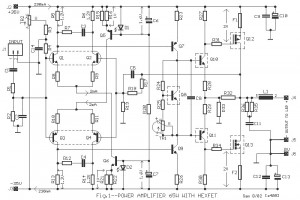 65W Power Amplifier circuit using HEXFET