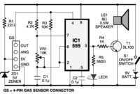 LPG Gas Leakage Sensor Alarm Circuit
