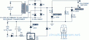 Simple Mobile Phone Battery charger circuit diagram