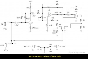 Octaver-Fuzz Guitar Effects Circuit Electronic