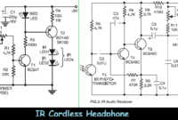 ir cordless headphone circuit electronic