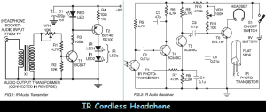 ir cordless headphone circuit diagram