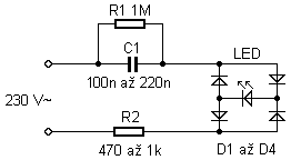 LED Indicator for 220V AC Mains