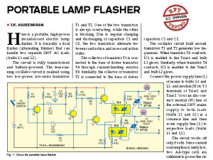Portable Lamp Flasher Circuit
