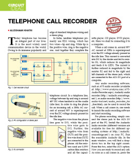 Document of Telephone Call Recorder
