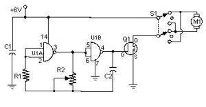 PWM DC Motor Controller with MOSFET Schematic