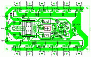 500W RMS Power Amplifier Top PCB Layout