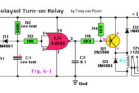 Delayed Turn-on Relay Schematic Diagram